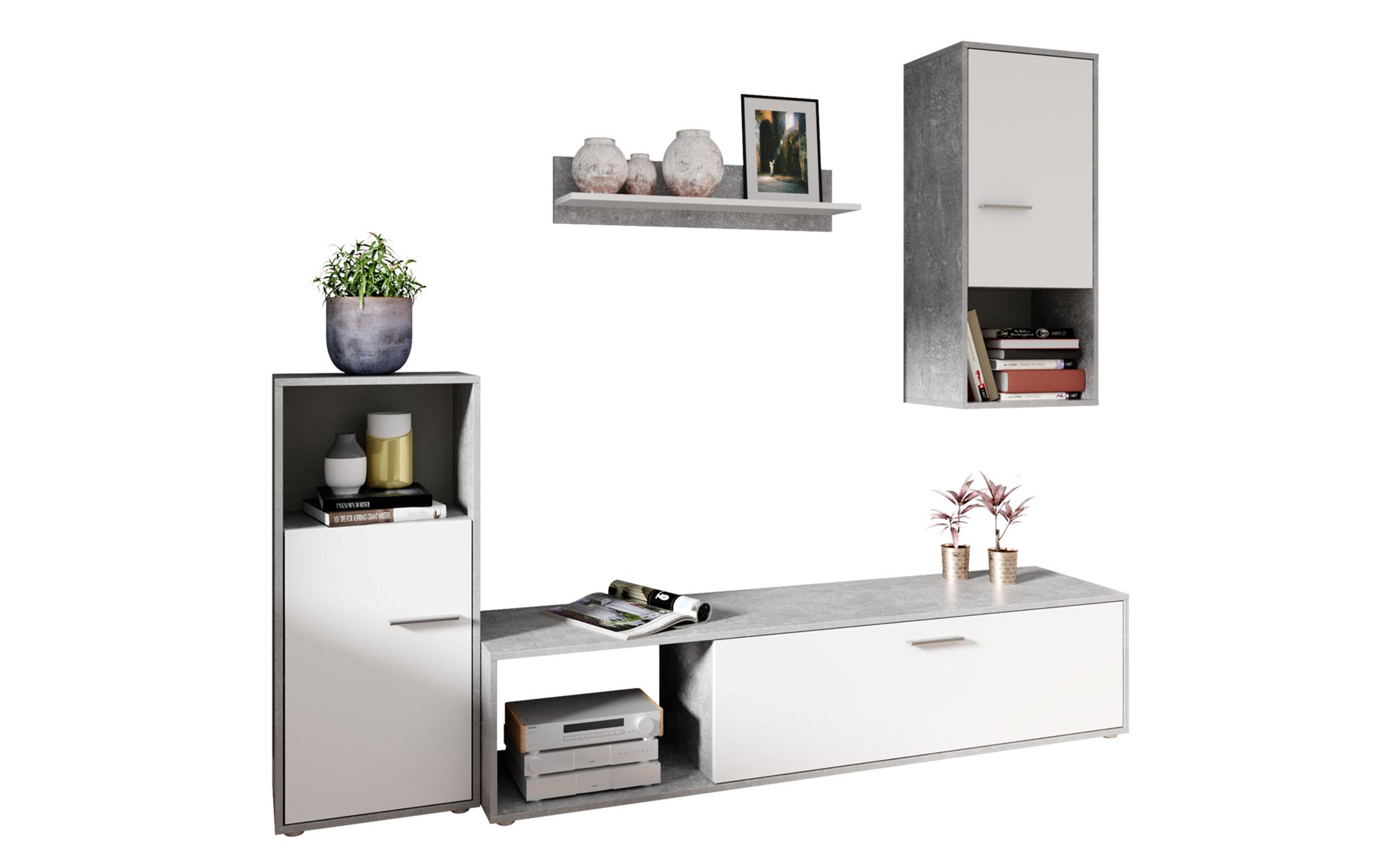 Έπιπλο σύνθεσης Alberto 7507 ανοιχτό atelier + άσπρη πέρλα