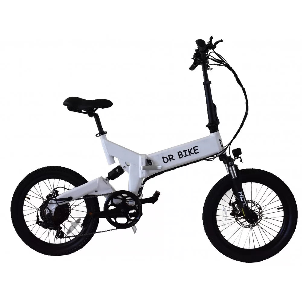 Σπαστό Ηλεκτρικό Ποδήλατο Αλουμινίου DR Bike 48V με SHIMANO ταχύτητες 20 ίντσες Άσπρο