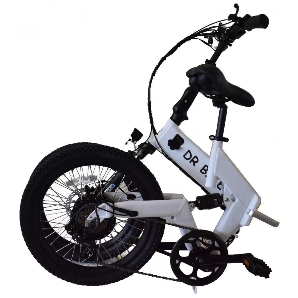 Σπαστό Ηλεκτρικό Ποδήλατο Αλουμινίου DR Bike 48V με SHIMANO ταχύτητες 20 ίντσες Άσπρο