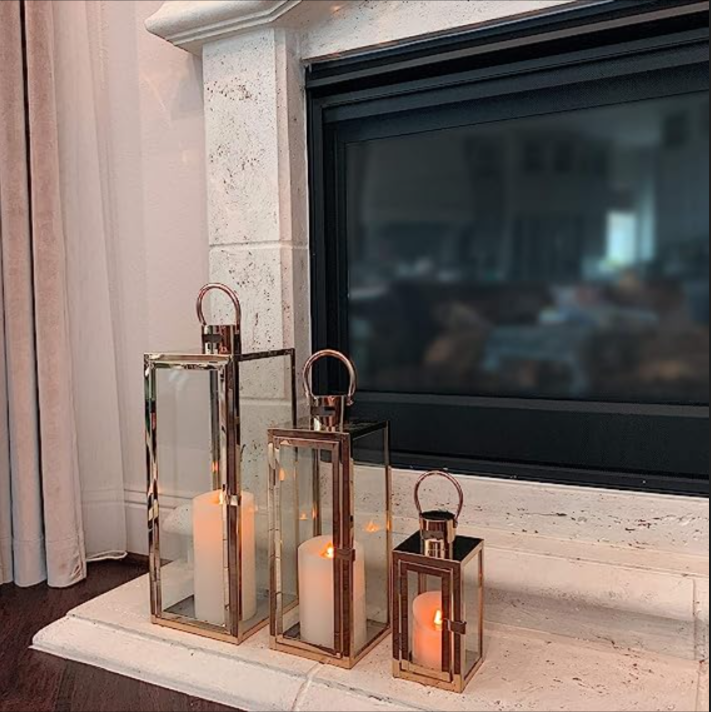 Σετ Φαναράκια Μεταλλικά Loren – ROSE GOLD – 3 ΤΜΧ ISCC8852