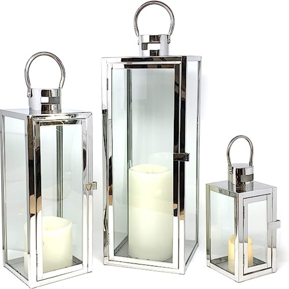 Σετ Φαναράκια Μεταλλικά Loren – SILVER – 3 ΤΜΧ ISCC8851