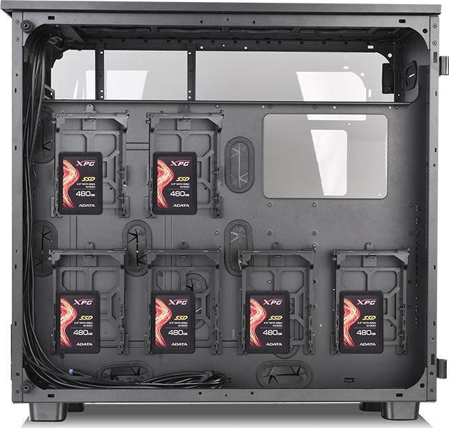 Thermaltake View 91 Tempered Glass RGB Edition Gaming Ultra Tower Κουτί Υπολογιστή με Πλαϊνό Παράθυρο Μαύρο