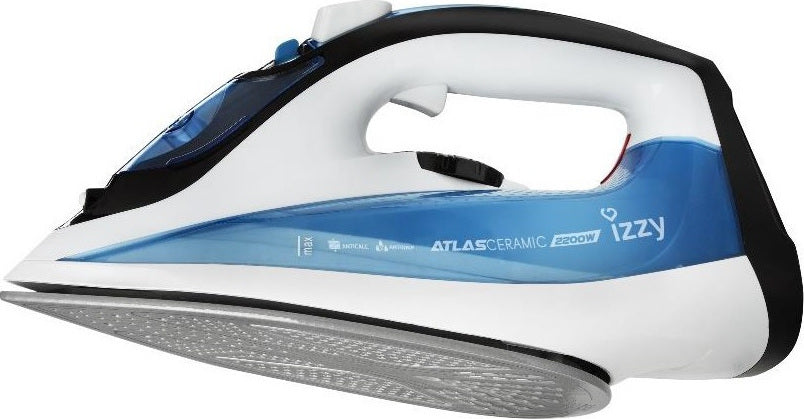 Izzy Atlas Ceramic 2200 IZ-1104 Σίδερο Ατμού 2200W με Κεραμική Πλάκα και Συνεχόμενη Παροχή 25gr/min