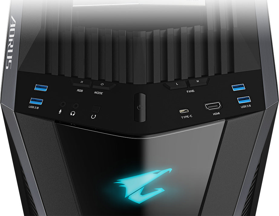 Gigabyte AORUS C700 Glass Gaming Full Tower Κουτί Υπολογιστή με Πλαϊνό Παράθυρο και RGB Φωτισμό Μαύρο