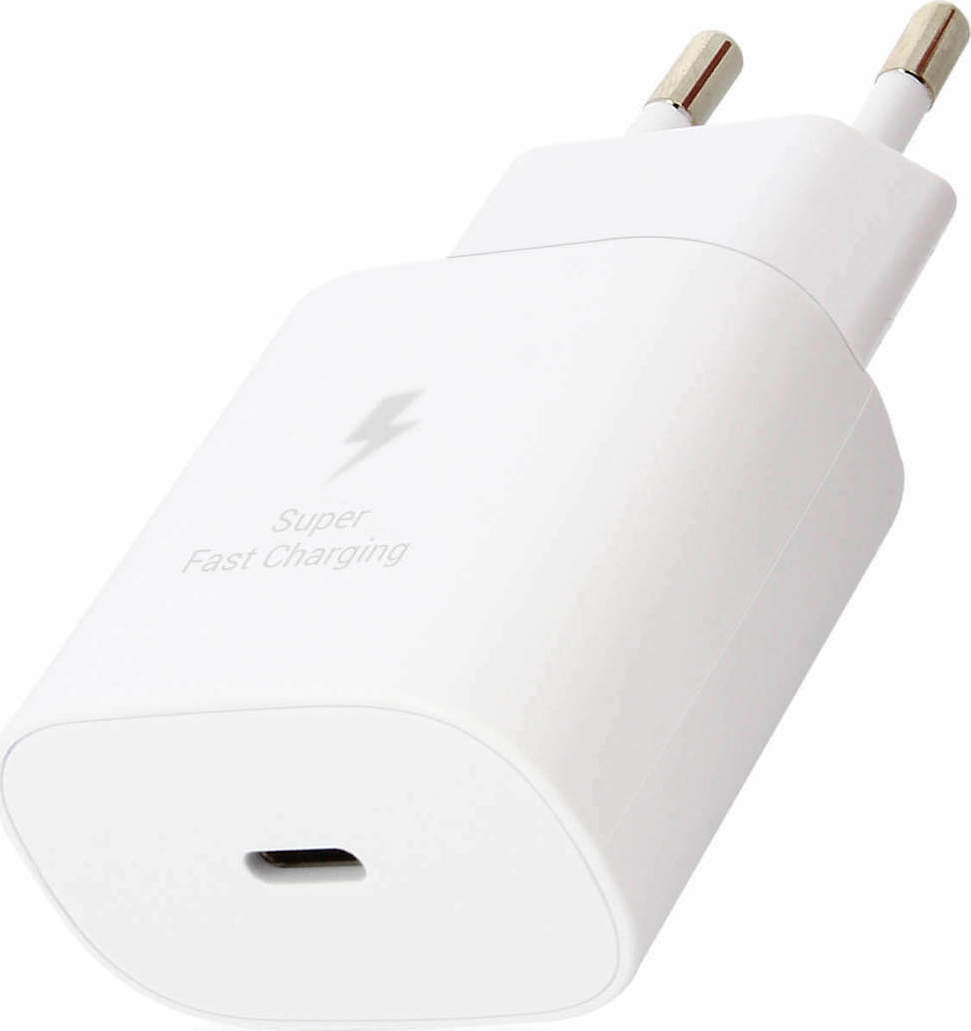 Samsung Φορτιστής Χωρίς Καλώδιο με Θύρα USB-C 25W Power Delivery Λευκός (EP-TA800N Bulk)