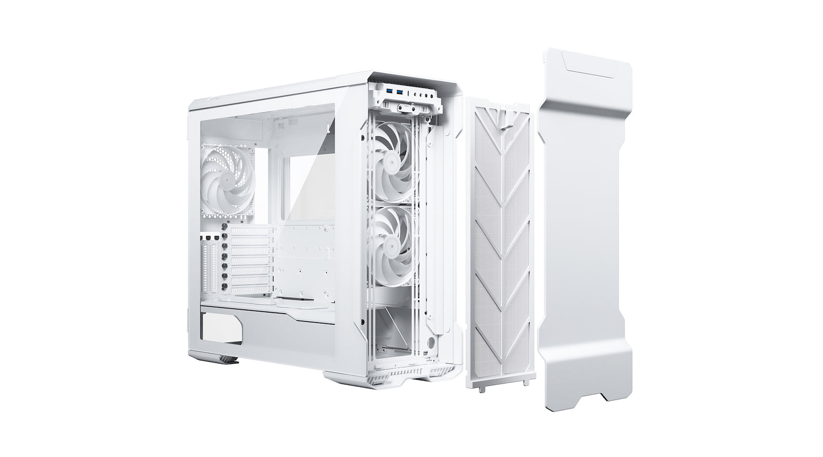 Phanteks Enthoo Evolv X Glass Gaming Midi Tower Κουτί Υπολογιστή με Πλαϊνό Παράθυρο και RGB Φωτισμό Λευκό