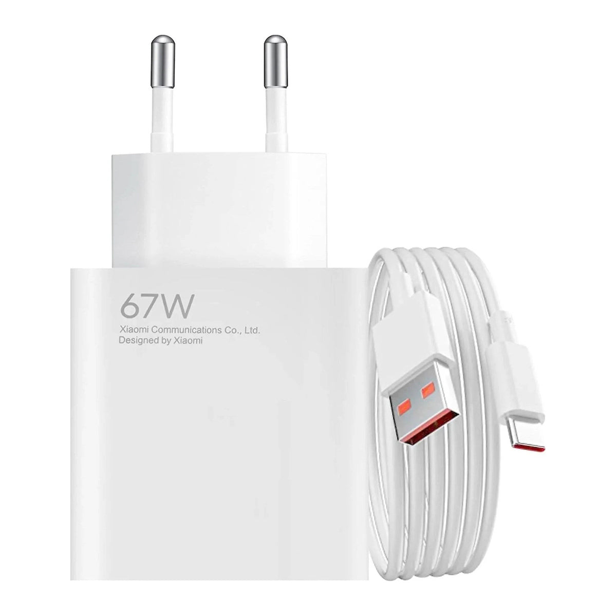 Xiaomi Φορτιστής με Θύρα USB-A και Καλώδιο USB-C 67W Power Delivery Λευκός (HyperCharge Combo BHR9465EU)