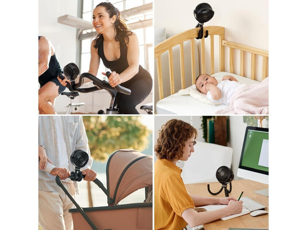 Momcozy Ανεμιστηράκι USB Χωρίς Πτερύγια Μαύρο PF001-BL10BA-A