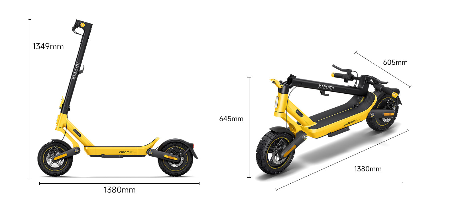 Xiaomi Electric Scooter 6 Ultra Ηλεκτρικό Πατίνι με 25km/h Max Ταχύτητα και 75km Αυτονομία σε Κίτρινο Χρώμα
