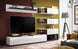 Έπιπλο σύνθεσης + φωτισμός LED Boxley 9487 άσπρο + φτελιά πέρλας