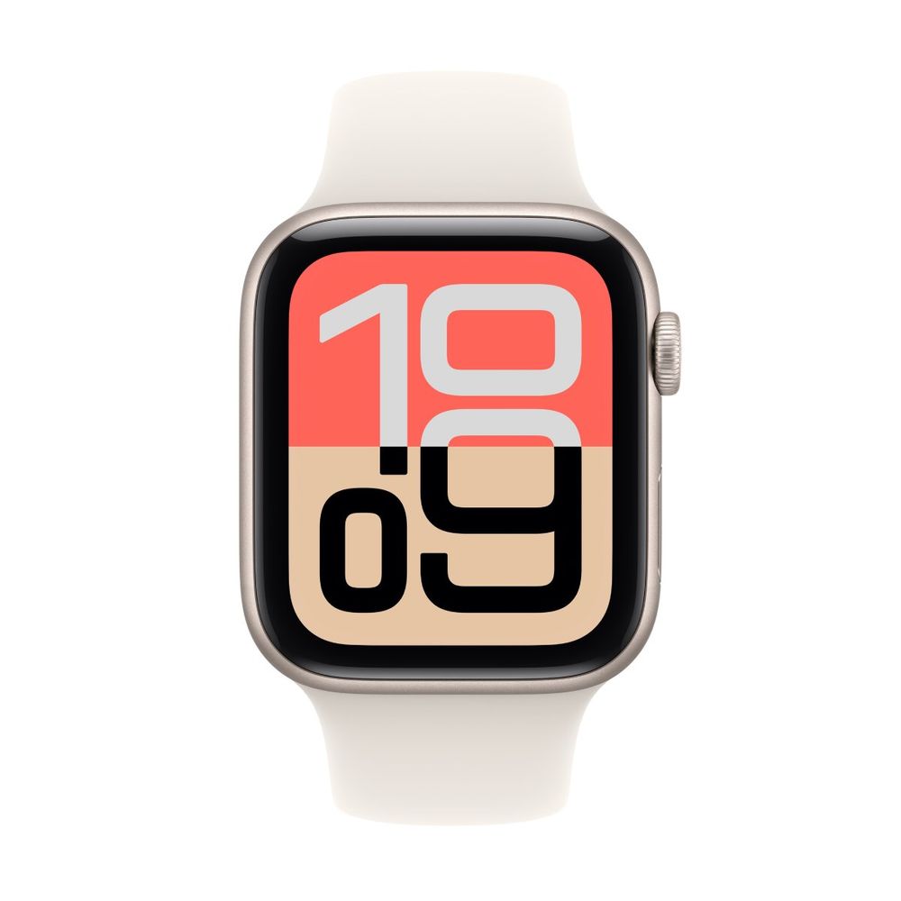 Apple Watch SE 3 GPS 40mm Starlight Aluminium Case Starlight με Sport Band S/M SmartWatch