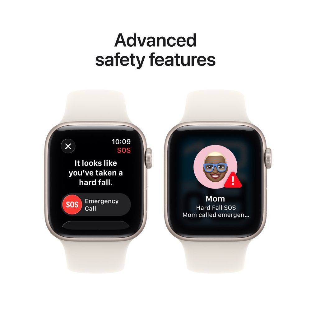 Apple Watch SE 3 GPS 40mm Starlight Aluminium Case Starlight με Sport Band S/M SmartWatch