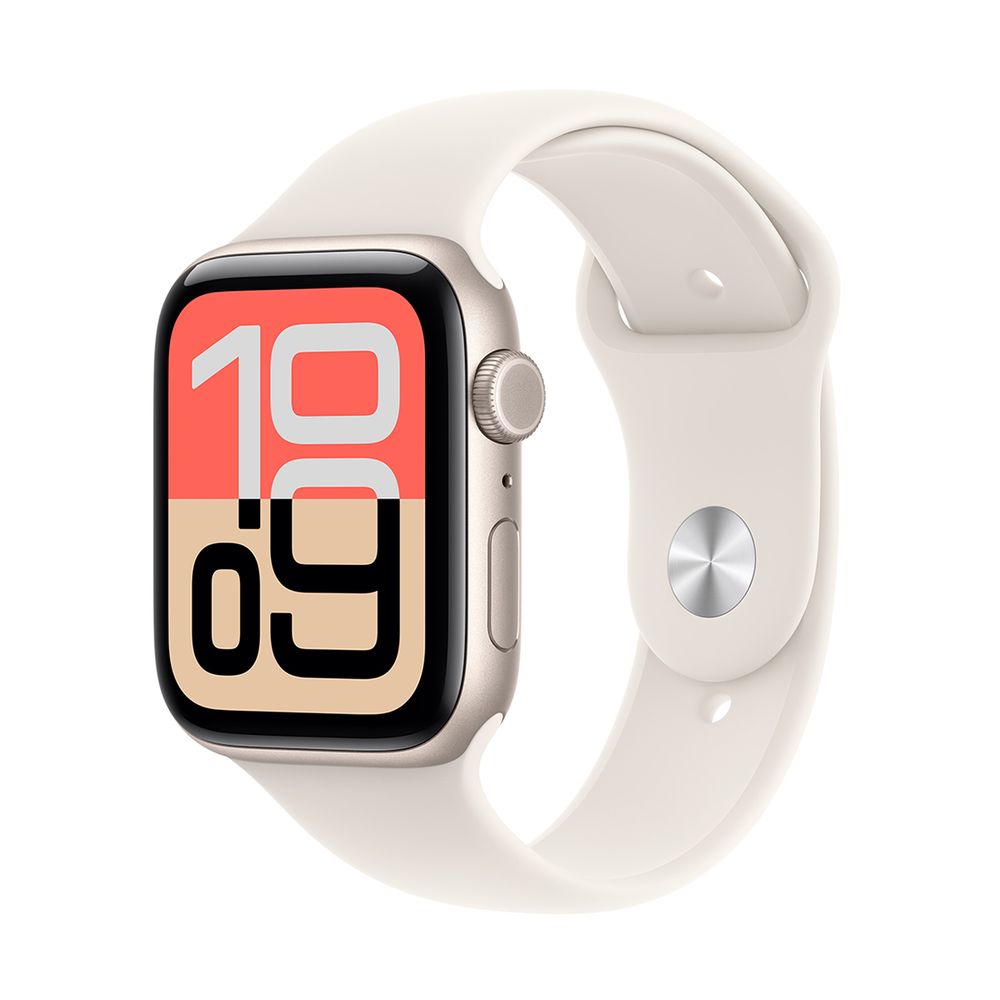 Apple Watch SE 3 GPS 40mm Starlight Aluminium Case Starlight με Sport Band S/M SmartWatch