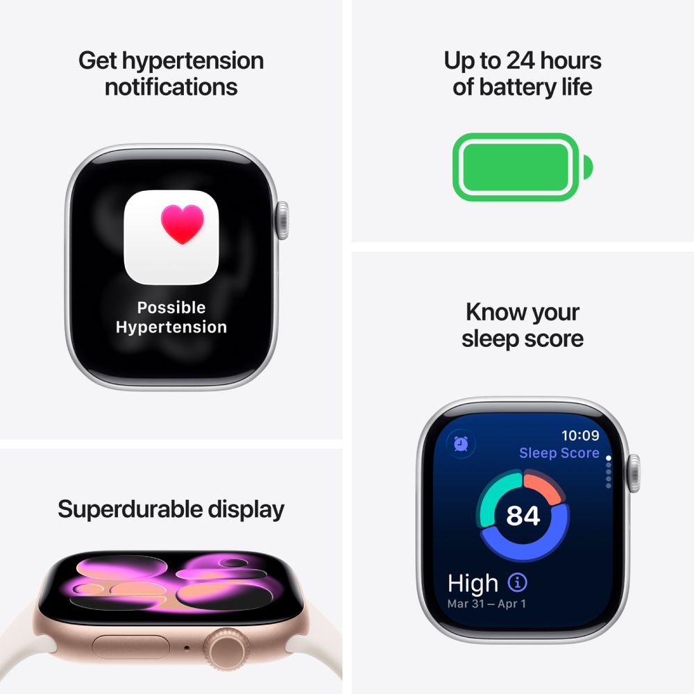 Apple Watch Series 11 GPS 46mm Jet Black Aluminium Case με Black Sport Band - M/L SmartWatch