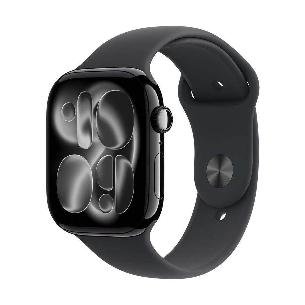 Apple Watch Series 11 GPS 46mm Jet Black Aluminium Case με Black Sport Band - M/L SmartWatch