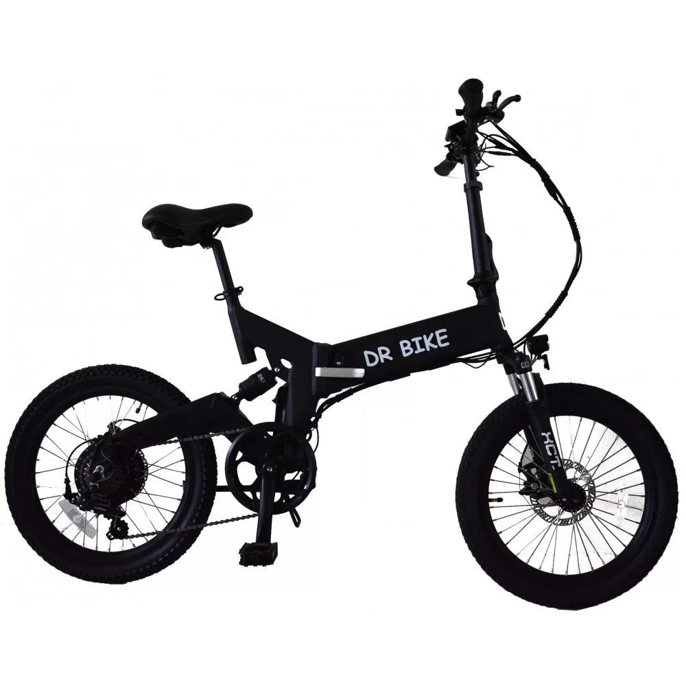 Σπαστό Ηλεκτρικό Ποδήλατο Αλουμινίου DR Bike 48V με SHIMANO ταχύτητες 20 ίντσες Μαύρο