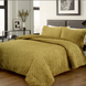 Σετ πάπλωμα velvet – EMBROIDERED – Υπέρδιπλο 3 τεμαχίων 220×240 – ΜΠΕΖ ΧΡΥΣΟ