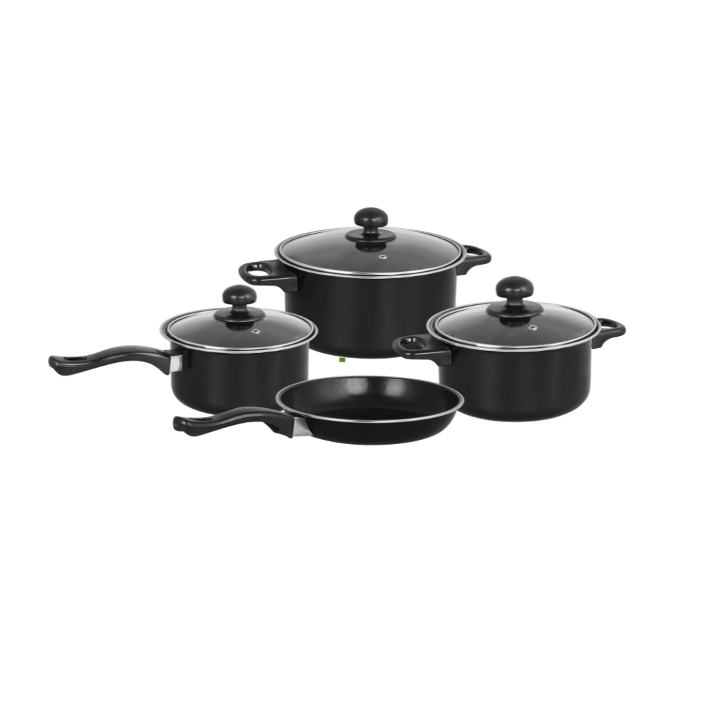 Σετ Κατσαρόλες 7 Τεμαχίων από carbon steel – BLACK – EH-S0118-B