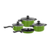 Σετ Κατσαρόλες 7 Τεμαχίων από carbon steel – GREEN – EH-S0118-G