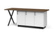 Πάγκος για νησίδα Corinthian 6201 δρυς σκούρο evok + άσπρο + μαύρο