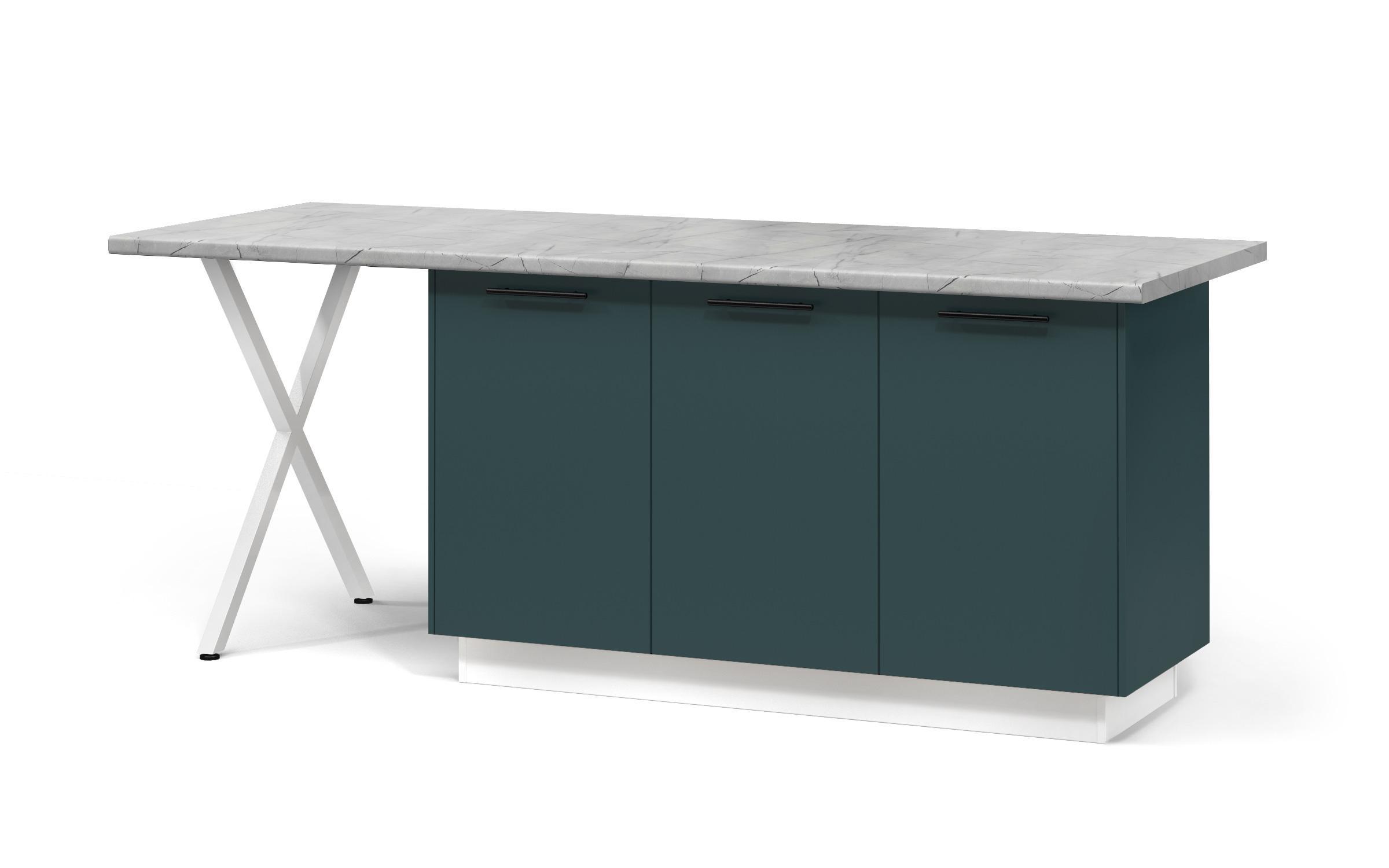 Πάγκος για νησίδα Corinthian 6201 δρυς sonoma + άσπρο