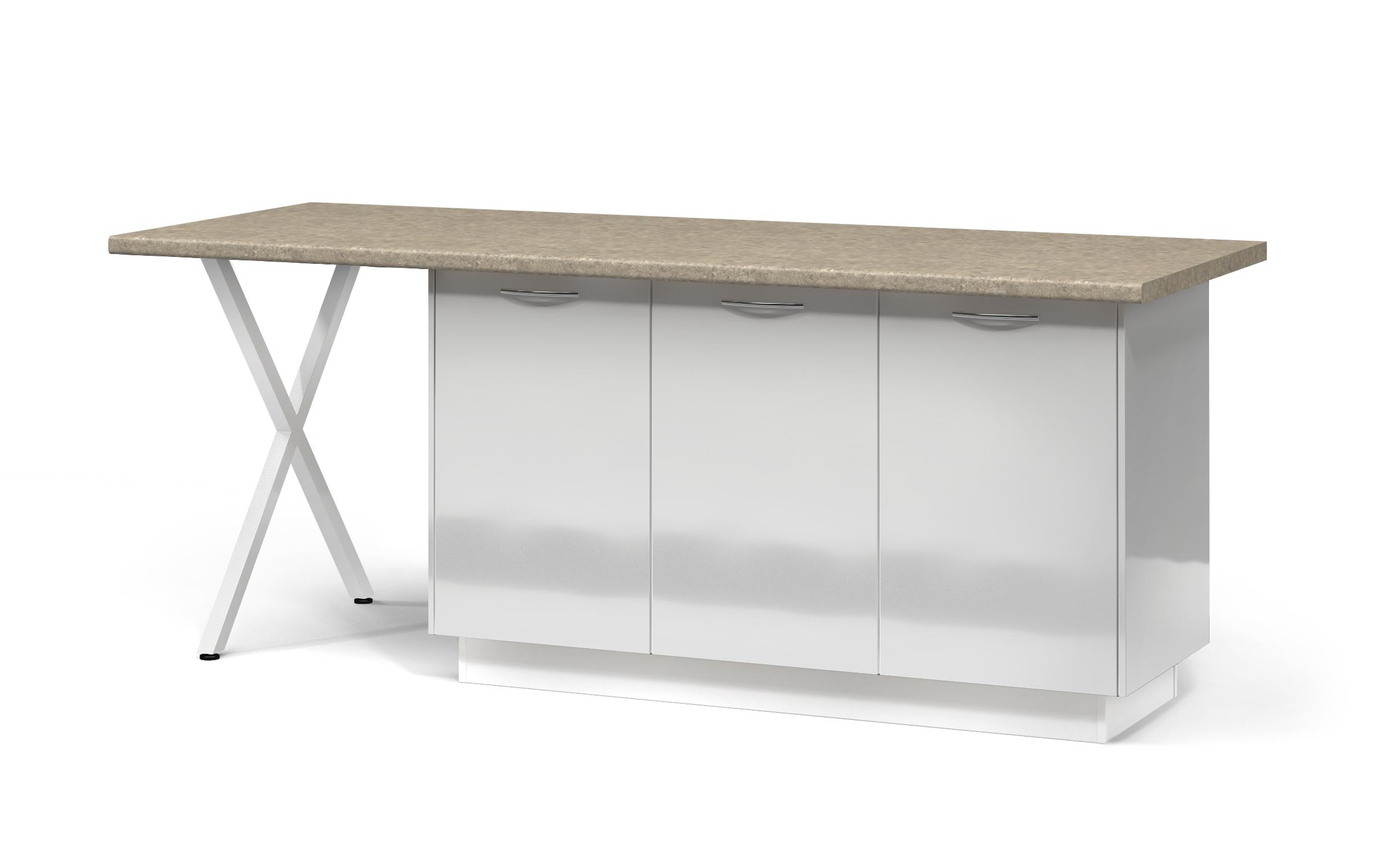 Πάγκος για νησίδα Corinthian 6201 δρυς sonoma + μαύρο + σκούρο πράσινο