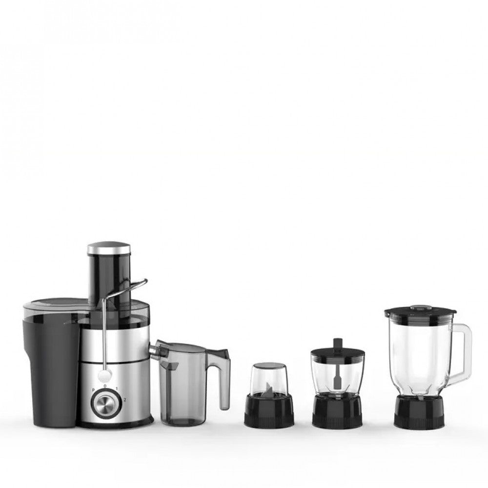 Αποχυμωτής 4 σε 1 με μπλέντερ, multi και μύλο 800W Inox Ασημί JUI-191082