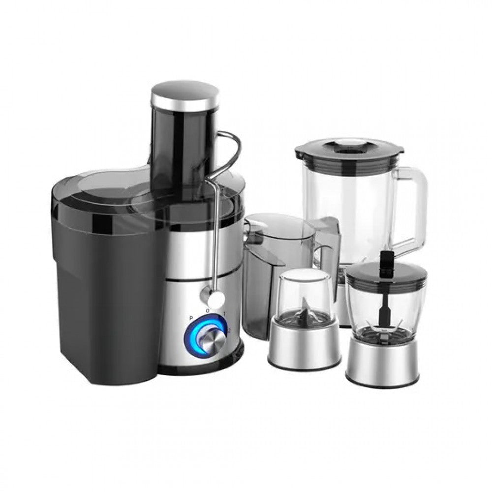 Αποχυμωτής 4 σε 1 με μπλέντερ, multi και μύλο 800W Inox Ασημί JUI-191082
