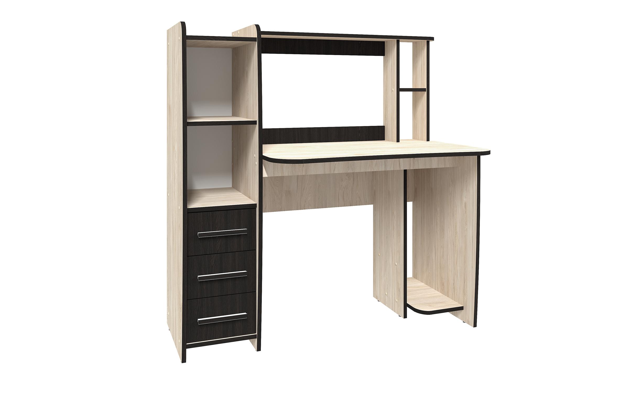 Γραφείο Rina 6093 ανοιχτό rockford hickory + wenge louisiana