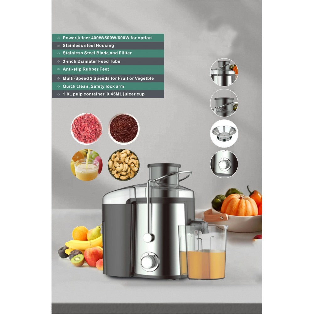 Αποχυμωτής 600W Inox Ασημί AP15631