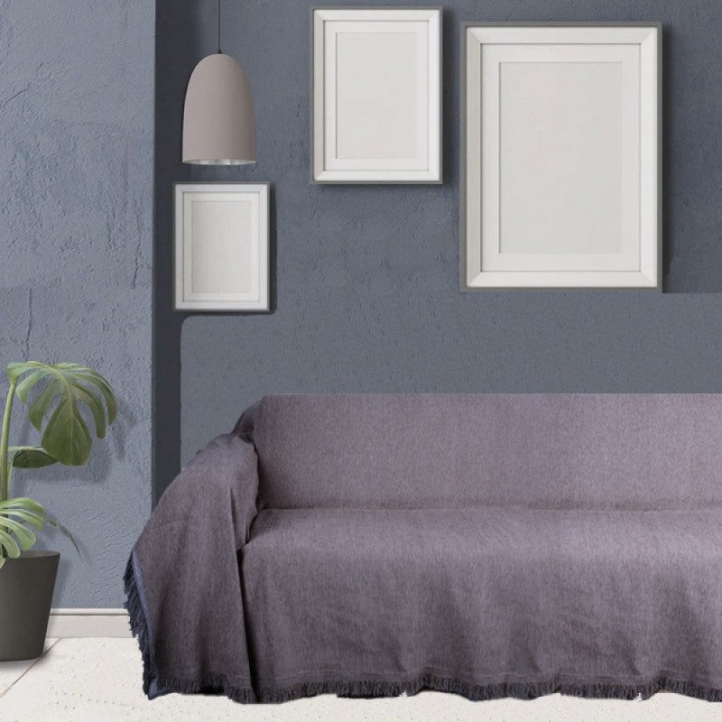 Σετ Ριχτάρια με κρόσσια 3 τεμαχίων Chenille Γκρι Ανοιχτό SR0020