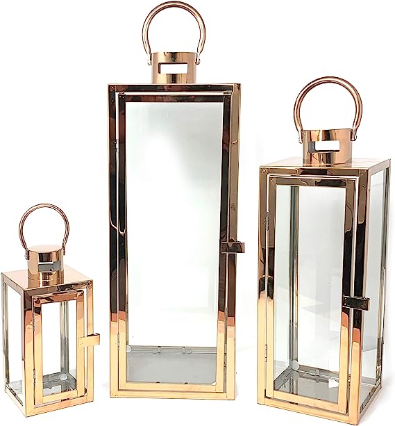 Σετ Φαναράκια Μεταλλικά Loren – ROSE GOLD – 3 ΤΜΧ ISCC8852