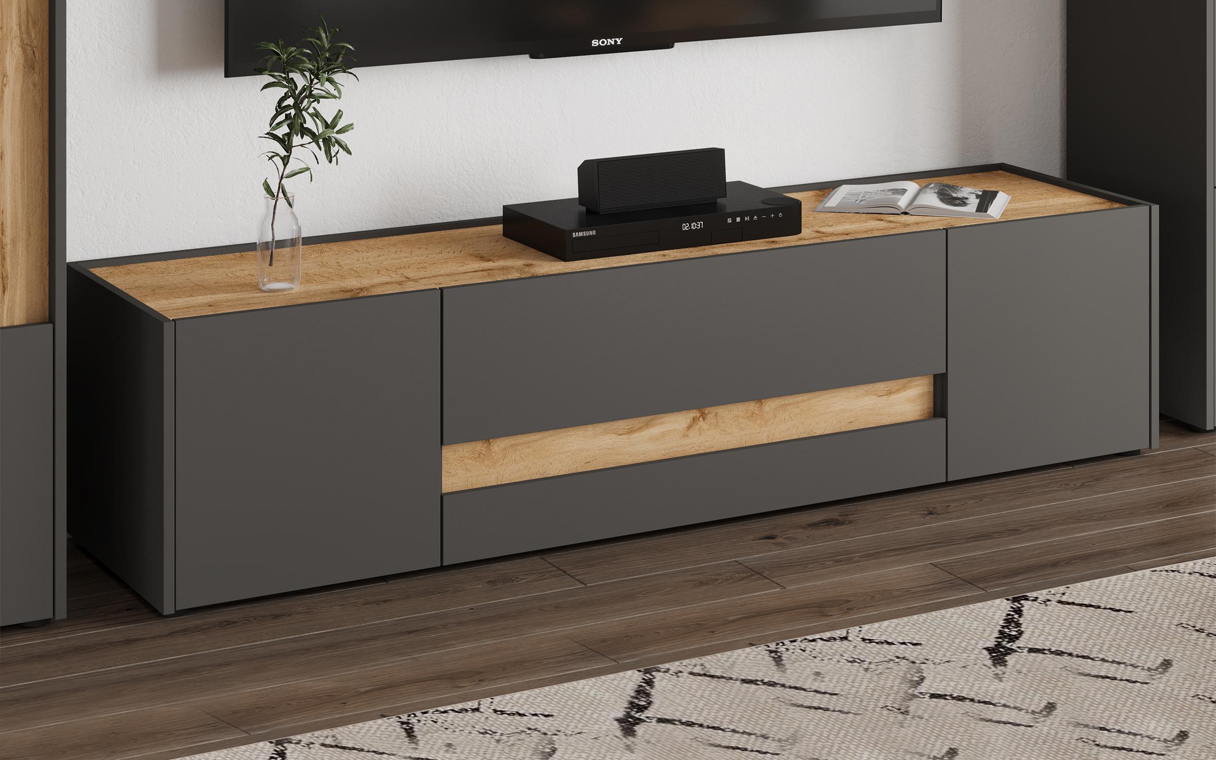 Έπιπλο TV Sandra 2980 γκρι + δρυς vottan
