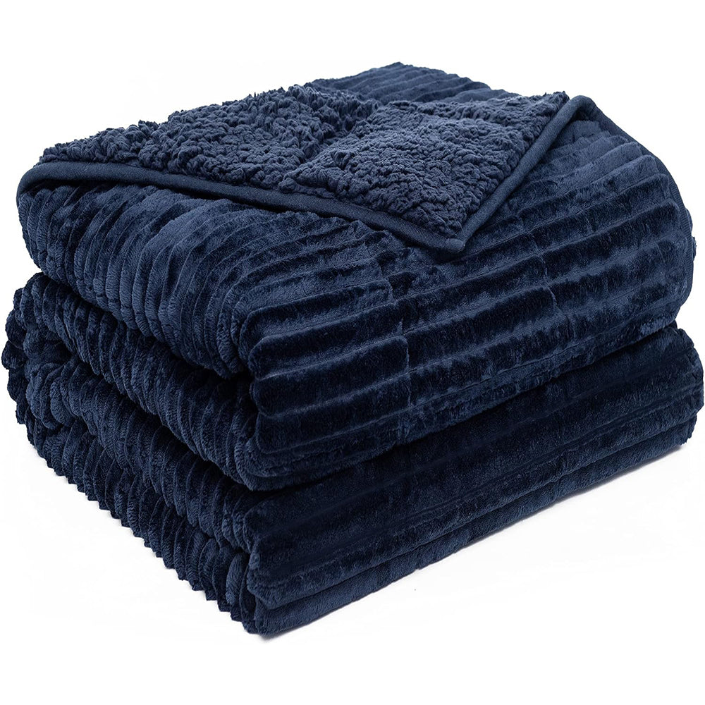 FLANNEL Sherpa Ultra Soft Υπέρδιπλο ΚΟΥΒΕΡΤΟΠΑΠΛΩΜΑ 3,2KG – 220×240 – ΜΠΛΕ