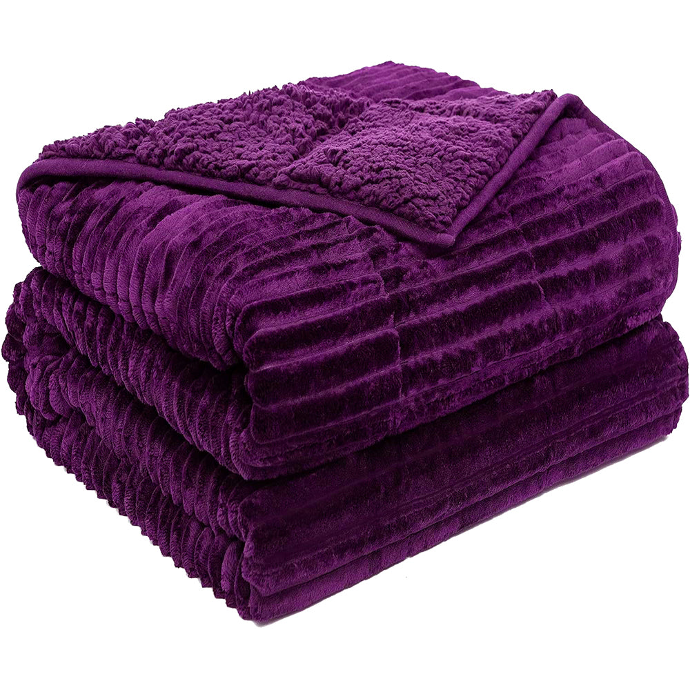 FLANNEL Sherpa Ultra Soft Υπέρδιπλο ΚΟΥΒΕΡΤΟΠΑΠΛΩΜΑ 3,2KG – 220×240 – ΜΩΒ