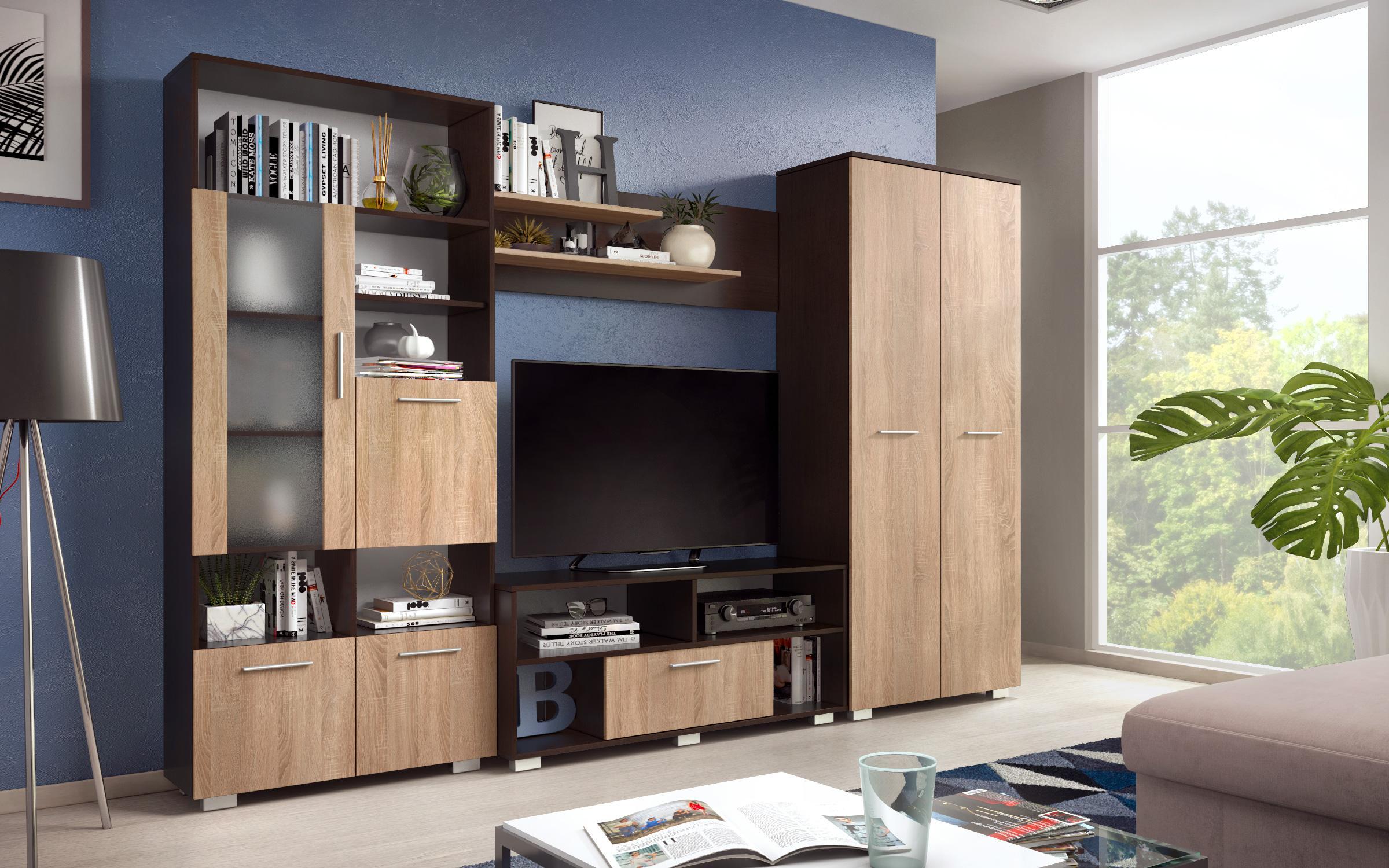Έπιπλο σύνθεσης Tiller 4290 wenge + δρυς sonoma