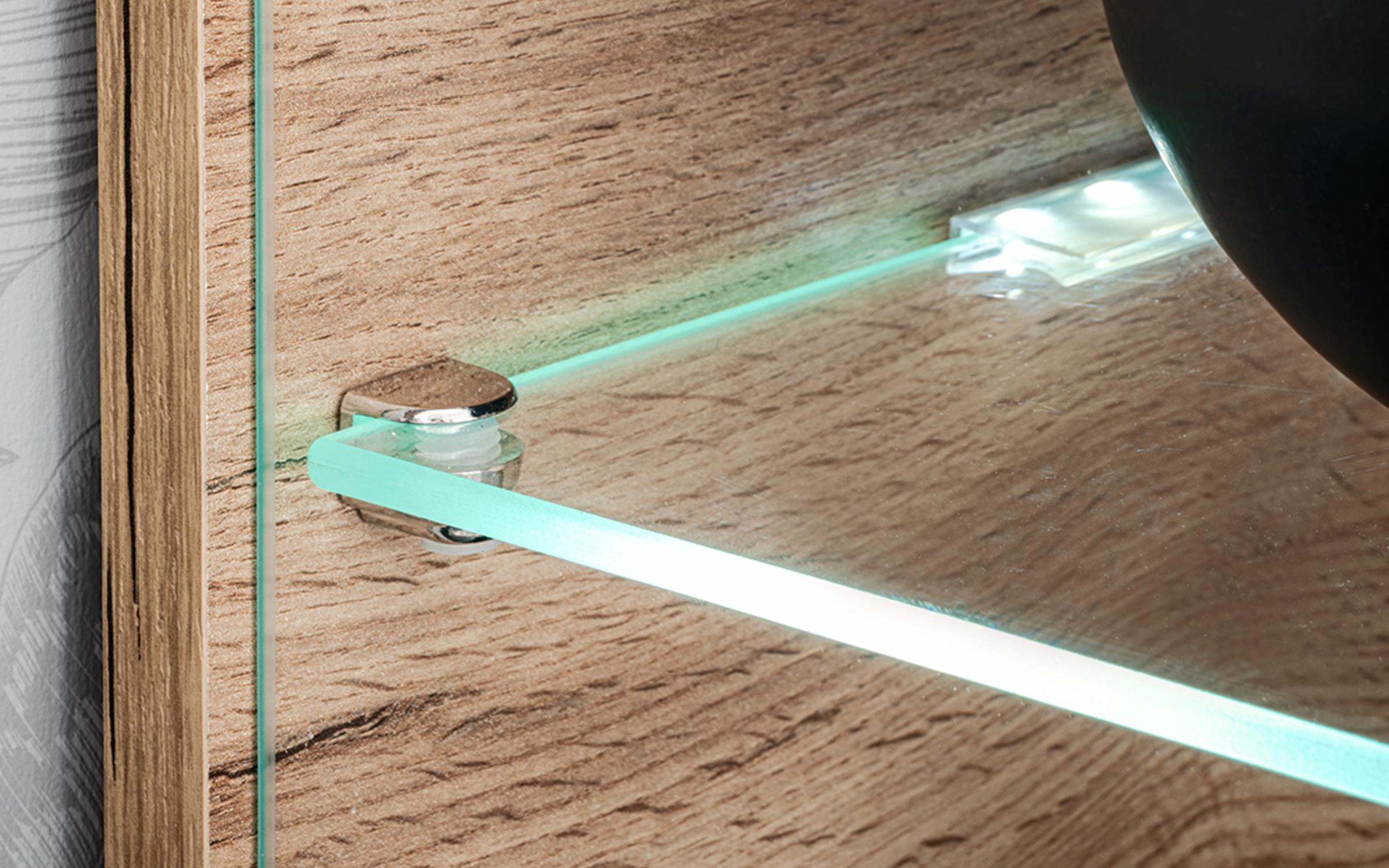 Έπιπλο σύνθεσης + φωτισμός LED Danielle 8469 δρυς vottan + ανθρακί