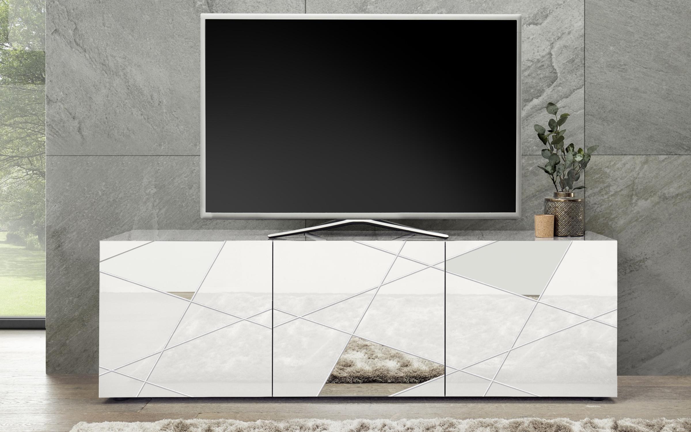 Έπιπλο TV Sokka 2915 άσπρο γυαλιστερό
