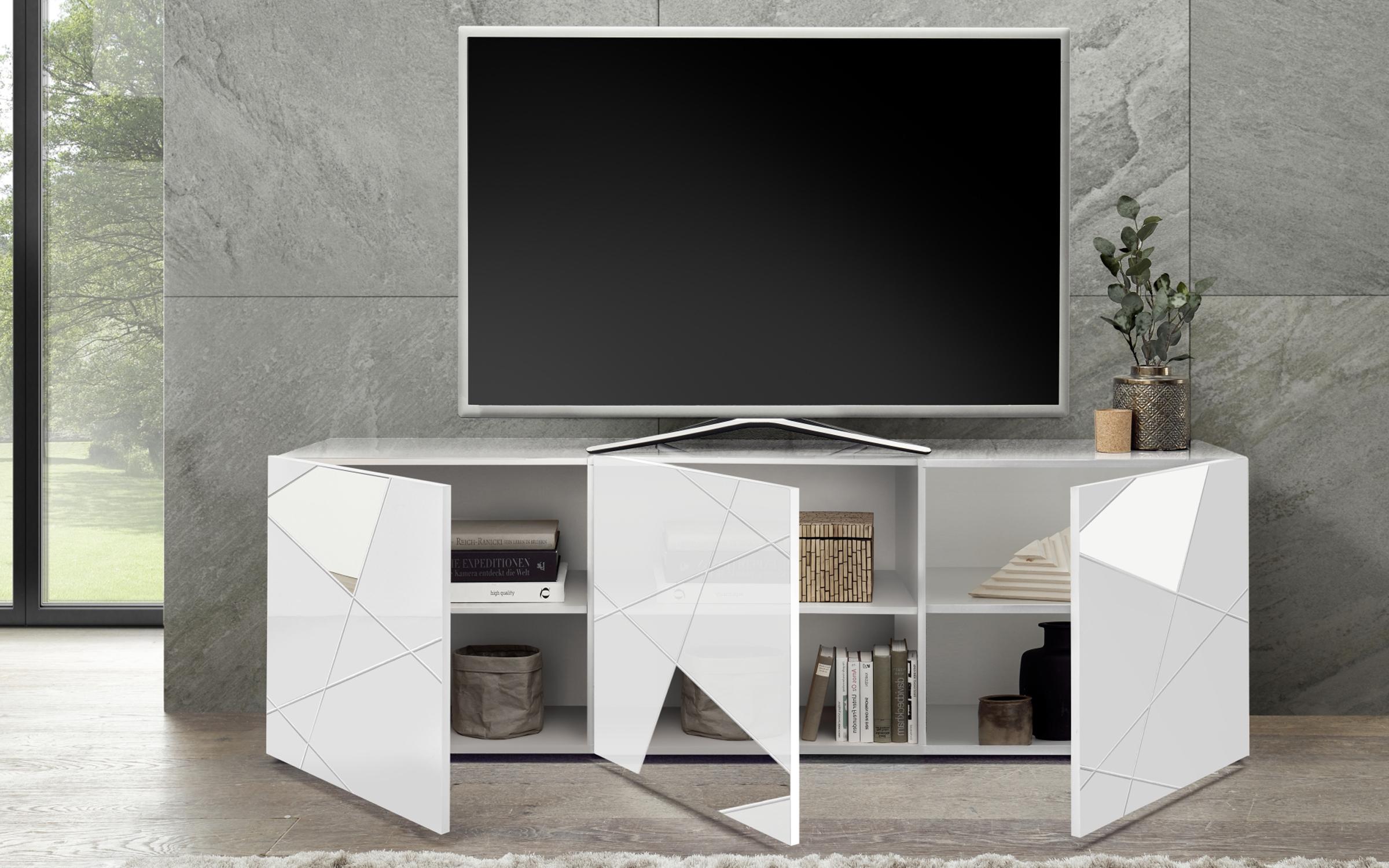 Έπιπλο TV Sokka 2915 άσπρο γυαλιστερό