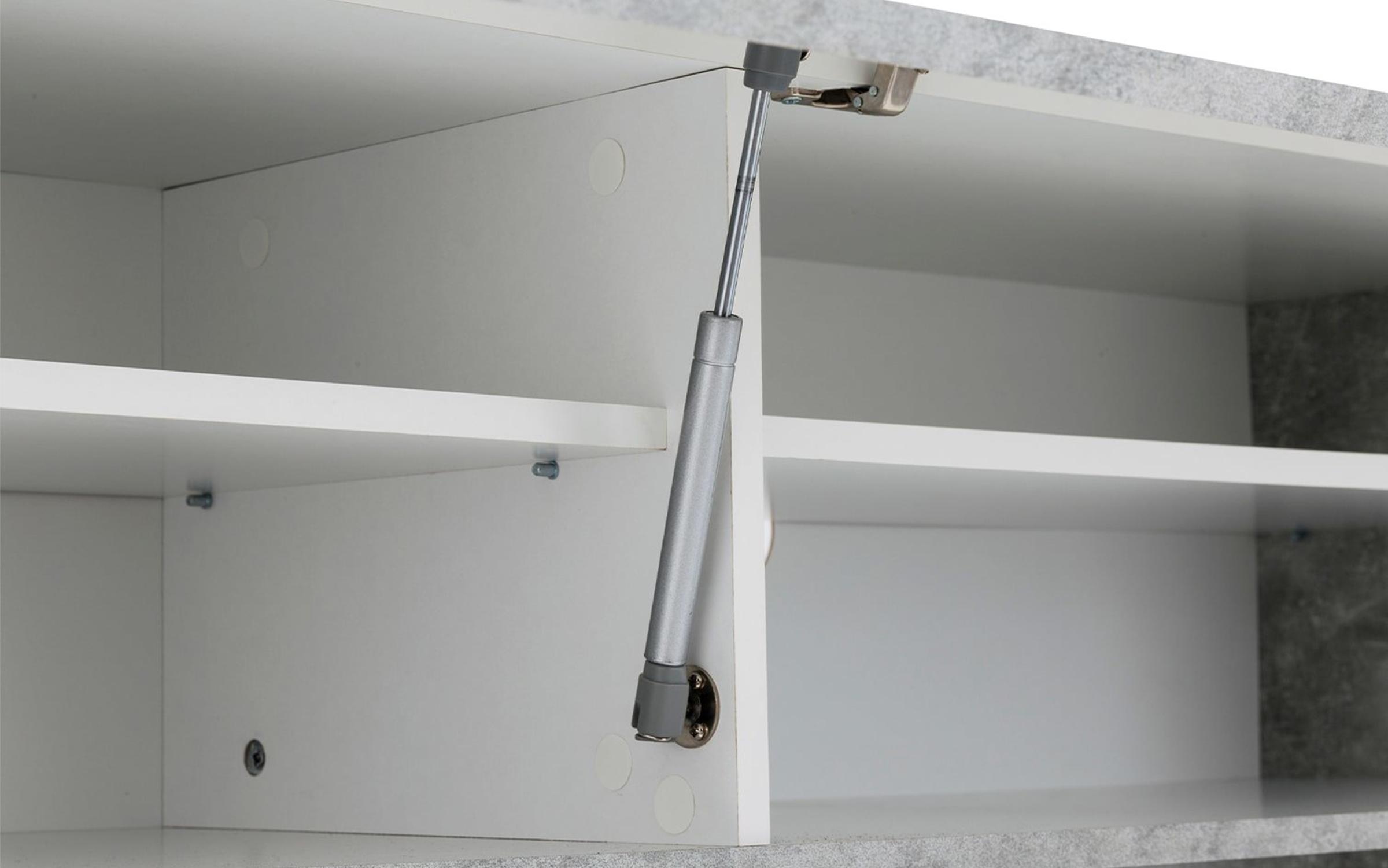 Έπιπλο σύνθεσης Chrissie 1074 άσπρο γυαλιστερό + beton