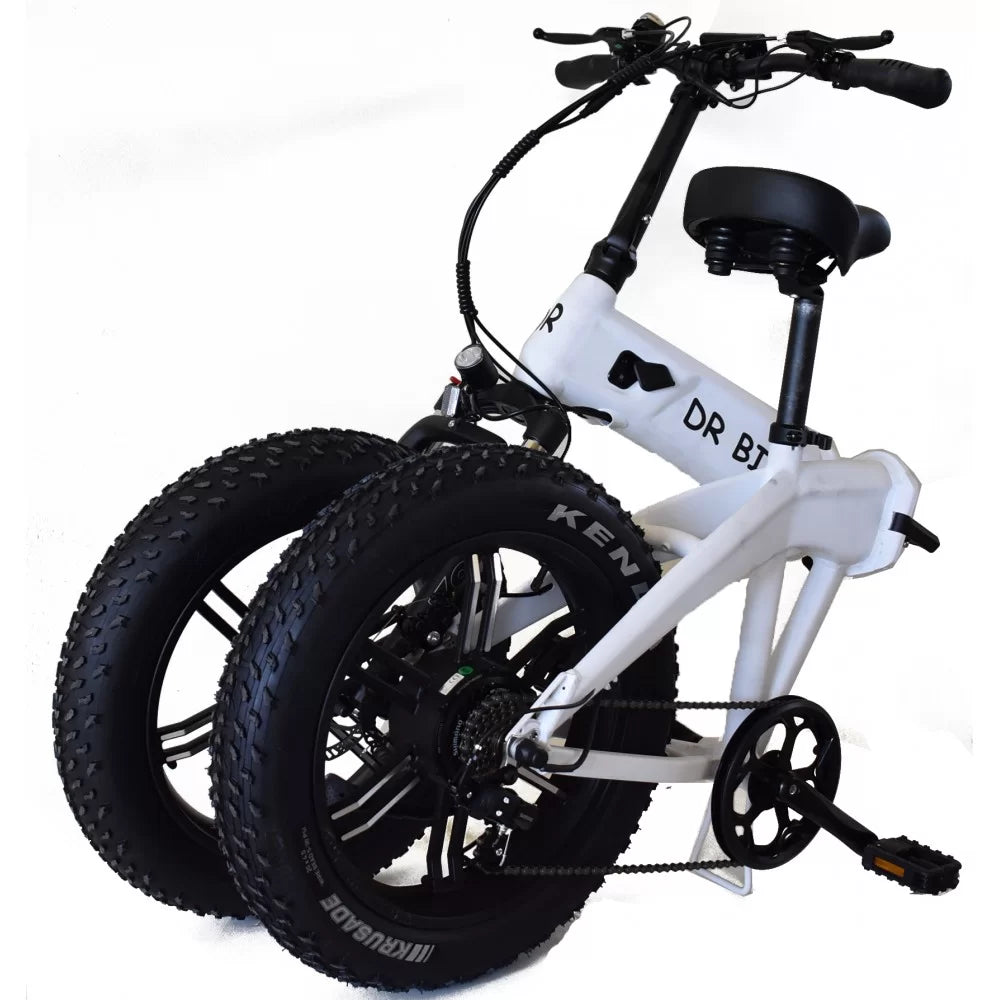 Σπαστό Ηλεκτρικό Ποδήλατο Αλουμινίου DR Bike 48V με SHIMANO ταχύτητες 20 ίντσες σε Λευκό χρώμα