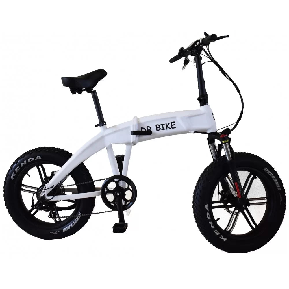 Σπαστό Ηλεκτρικό Ποδήλατο Αλουμινίου DR Bike 48V με SHIMANO ταχύτητες 20 ίντσες σε Λευκό χρώμα