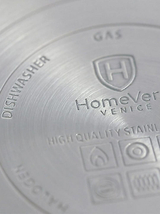 HomeVero Σετ Μαγειρικά Σκεύη από Ανοξείδωτο Ατσάλι Ασημί με Αντικολλητική Επίστρωση HV-1010N 10τμχ