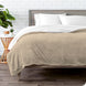 Υπέρδιπλο Κουβερτοπάπλωμα Flannel Sherpa 220X240 Μπέζ KP005