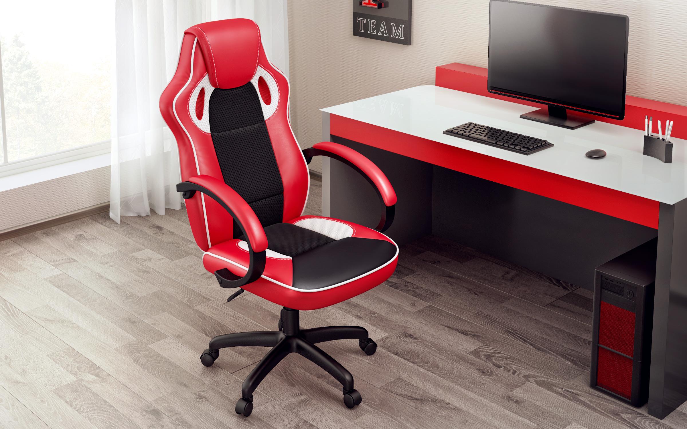 Καρέκλα gamer Lavoski 5728 κόκκινο + μαύρο
