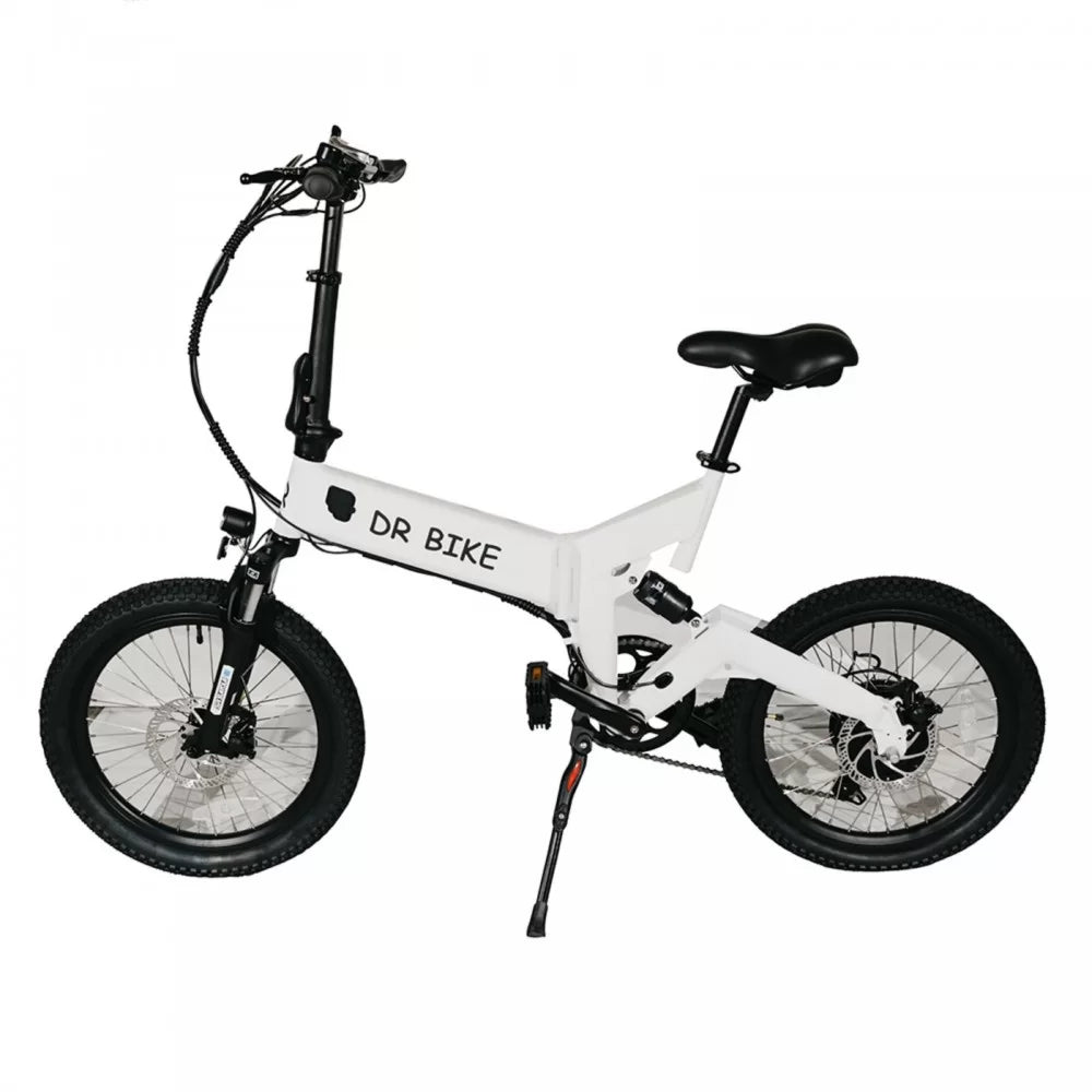 Σπαστό Ηλεκτρικό Ποδήλατο Αλουμινίου DR Bike 48V με SHIMANO ταχύτητες 20 ίντσες Άσπρο