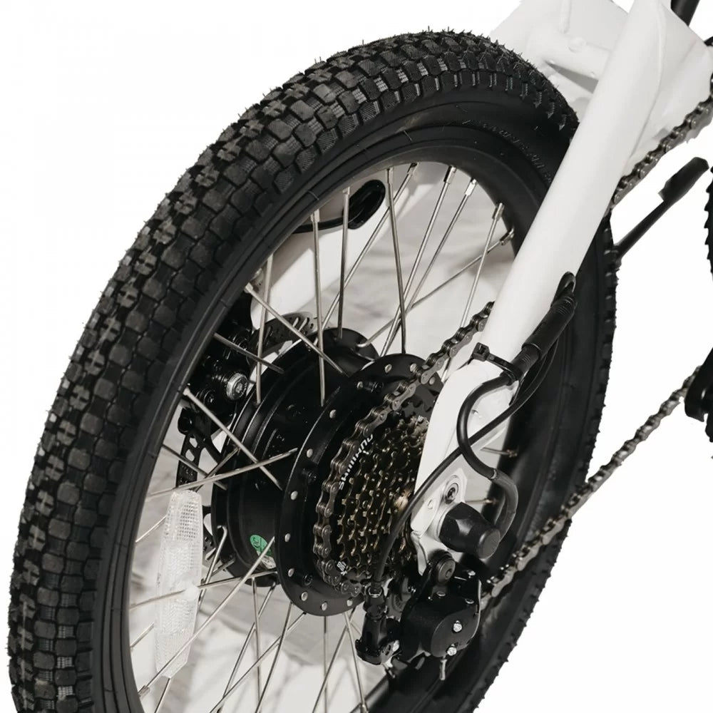 Σπαστό Ηλεκτρικό Ποδήλατο Αλουμινίου DR Bike 48V με SHIMANO ταχύτητες 20 ίντσες Άσπρο