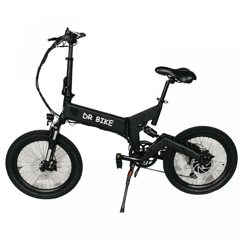 Σπαστό Ηλεκτρικό Ποδήλατο Αλουμινίου DR Bike 48V με SHIMANO ταχύτητες 20 ίντσες Μαύρο