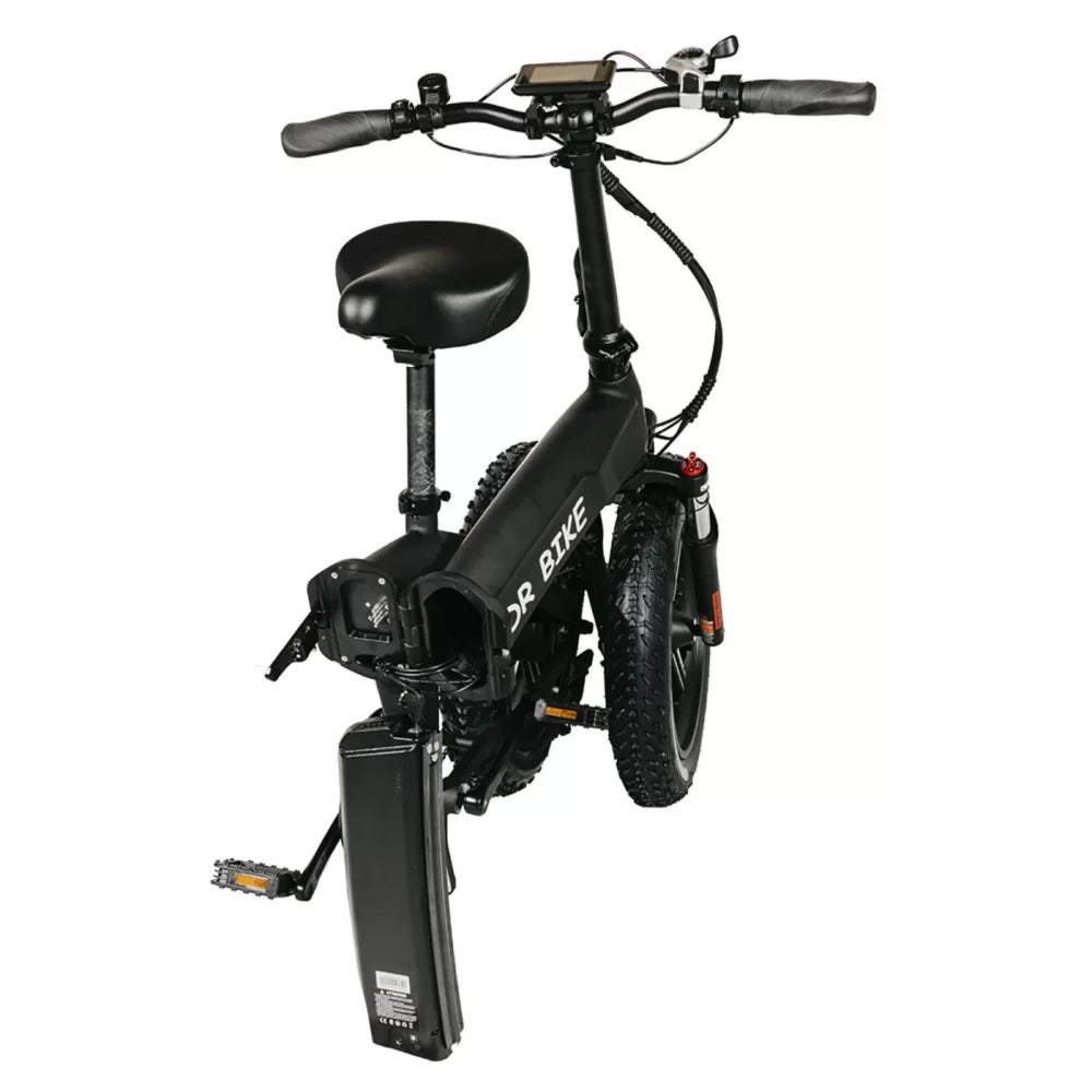 Σπαστό Ηλεκτρικό Ποδήλατο Αλουμινίου DR Bike 48V με SHIMANO ταχύτητες 20 ίντσες σε μαύρο χρώμα