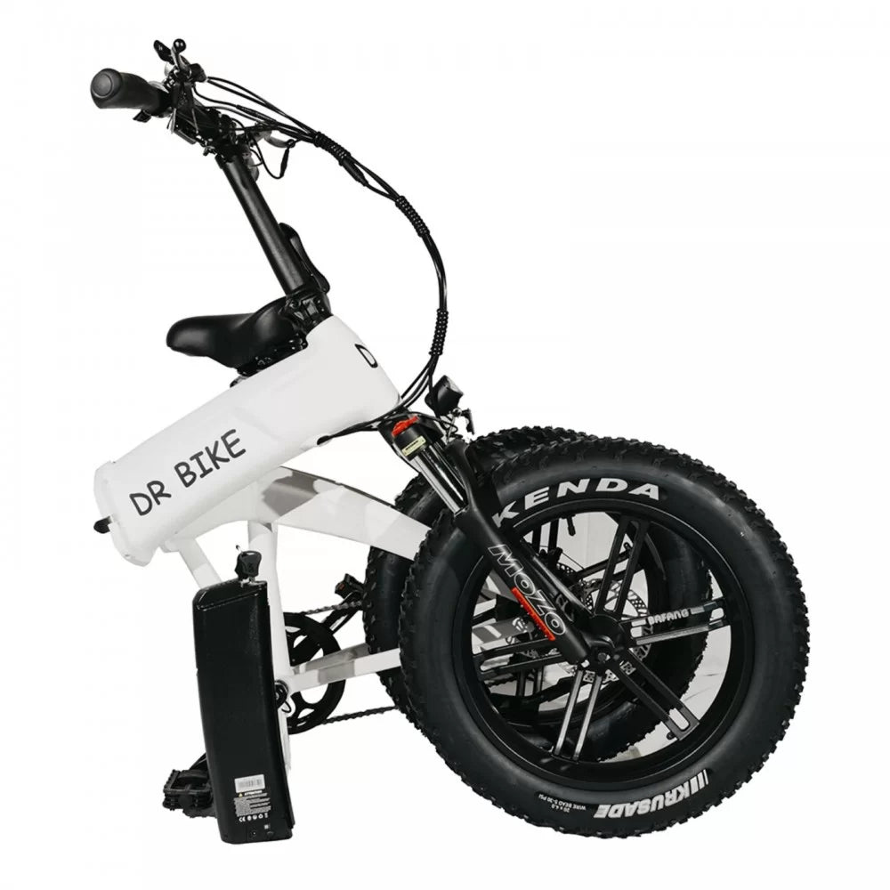 Σπαστό Ηλεκτρικό Ποδήλατο Αλουμινίου DR Bike 48V με SHIMANO ταχύτητες 20 ίντσες σε Λευκό χρώμα